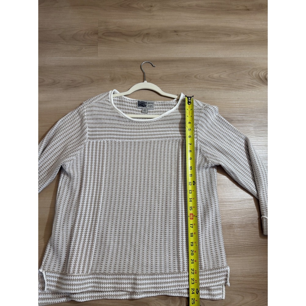 Habitat Clothes to Live In Sweater Tan S Womens Knit Textured Pullover - Picture 2 of 12